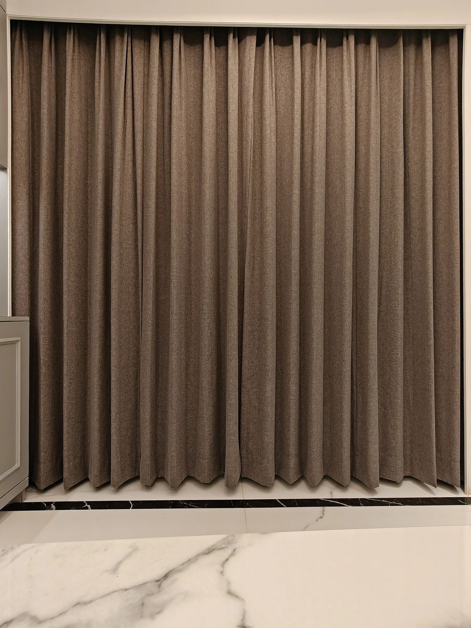 Sheer curtains filtering daylight