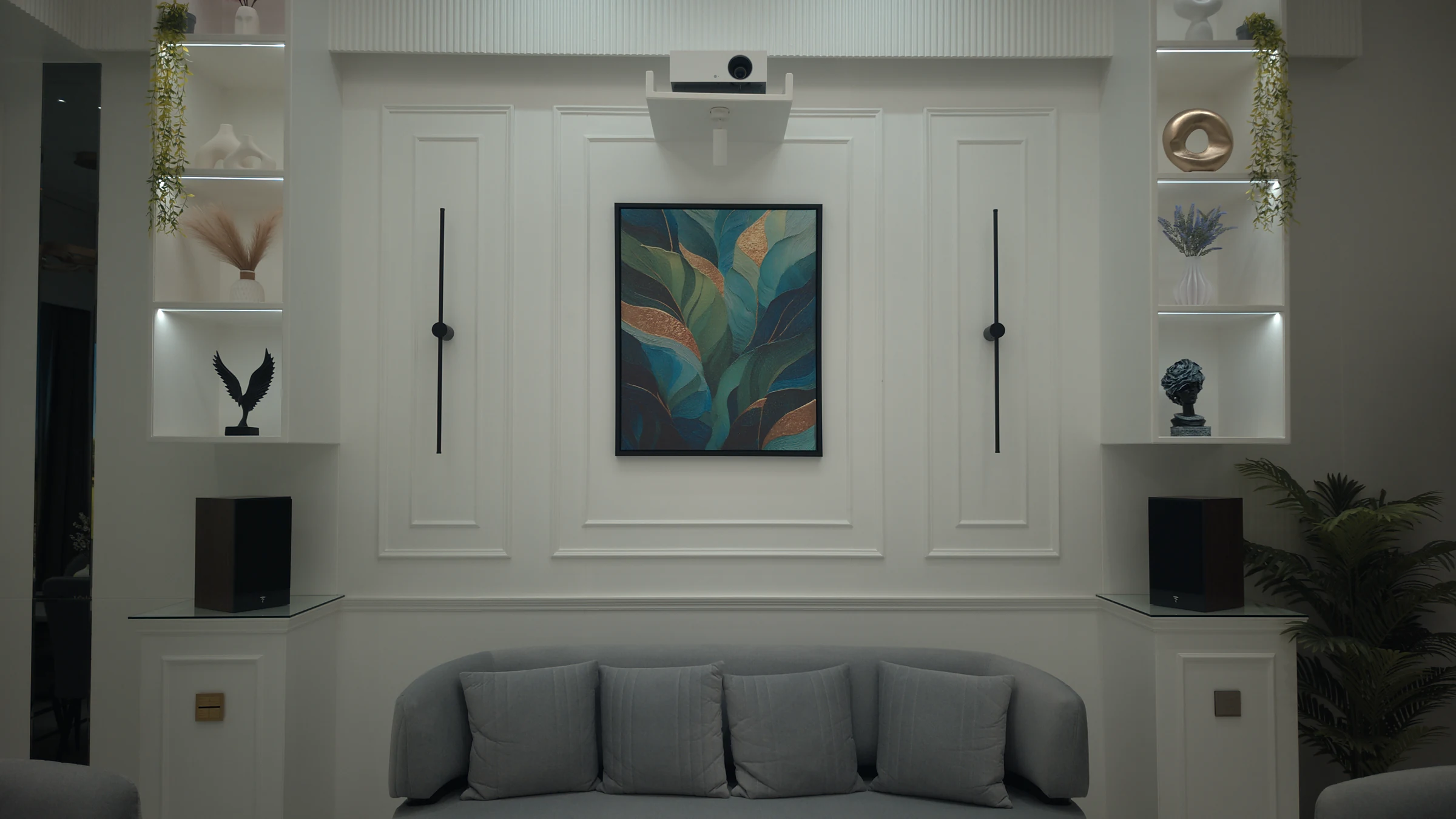 Experience Centre feature wall under neutral daylight