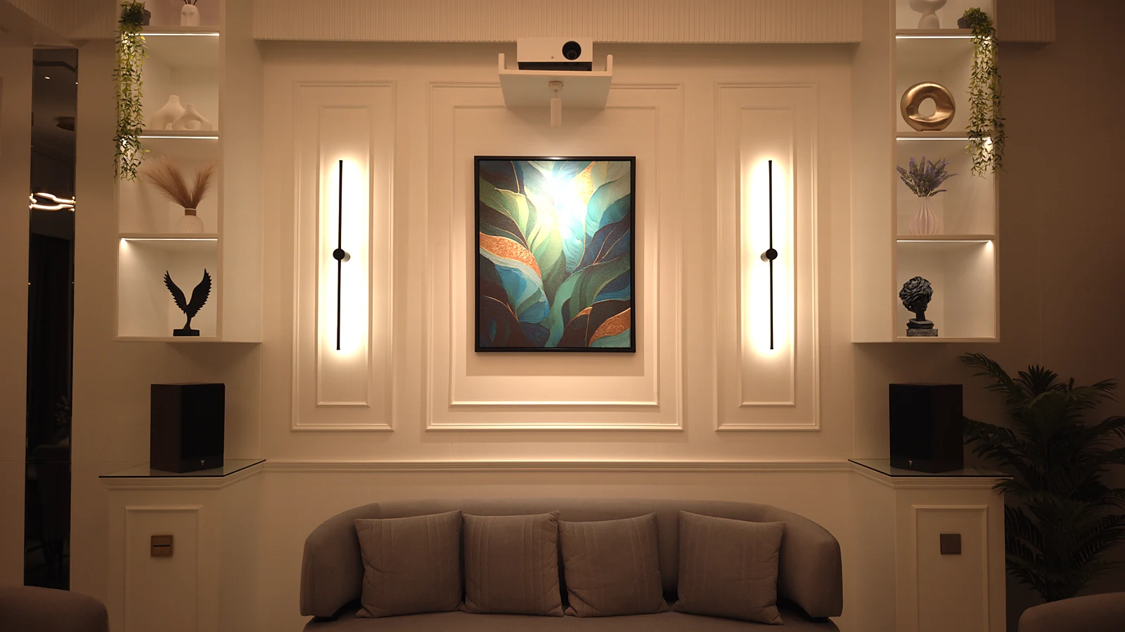 Warm lighting scene at the Experience Centre